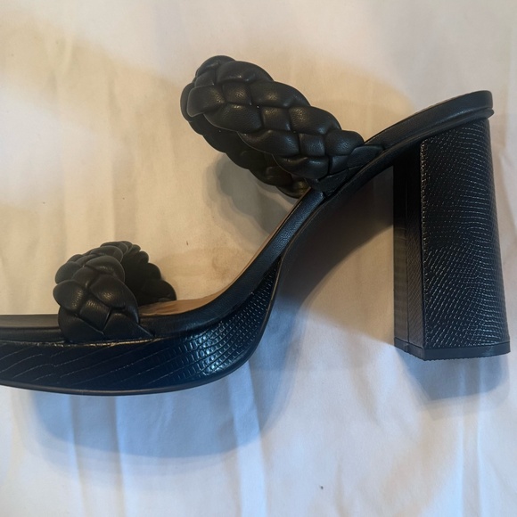 Dolce Vita Black Peggy Braided Sandal Heels - Picture 3 of 10